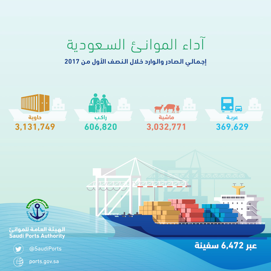 logo infographics flat design informations branding  Saudi Saudi Arabia ports sea containers