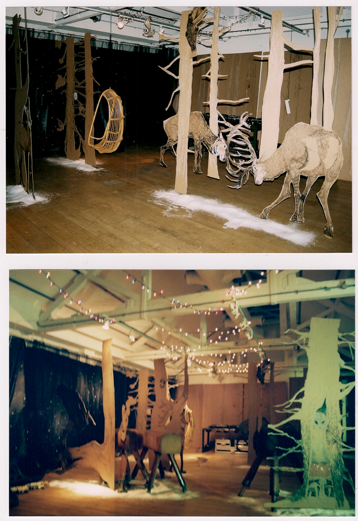 Diesel party installation animals magic forest