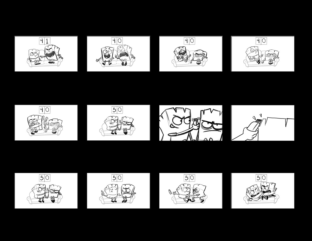 storyboard melissa ballesteros juanfutbol animacion corto short