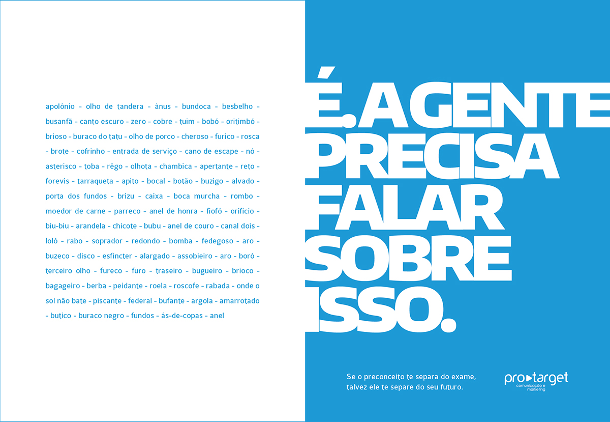 art direction cancer Advertising  anúncio blue Direção de arte November novembro azul Redação