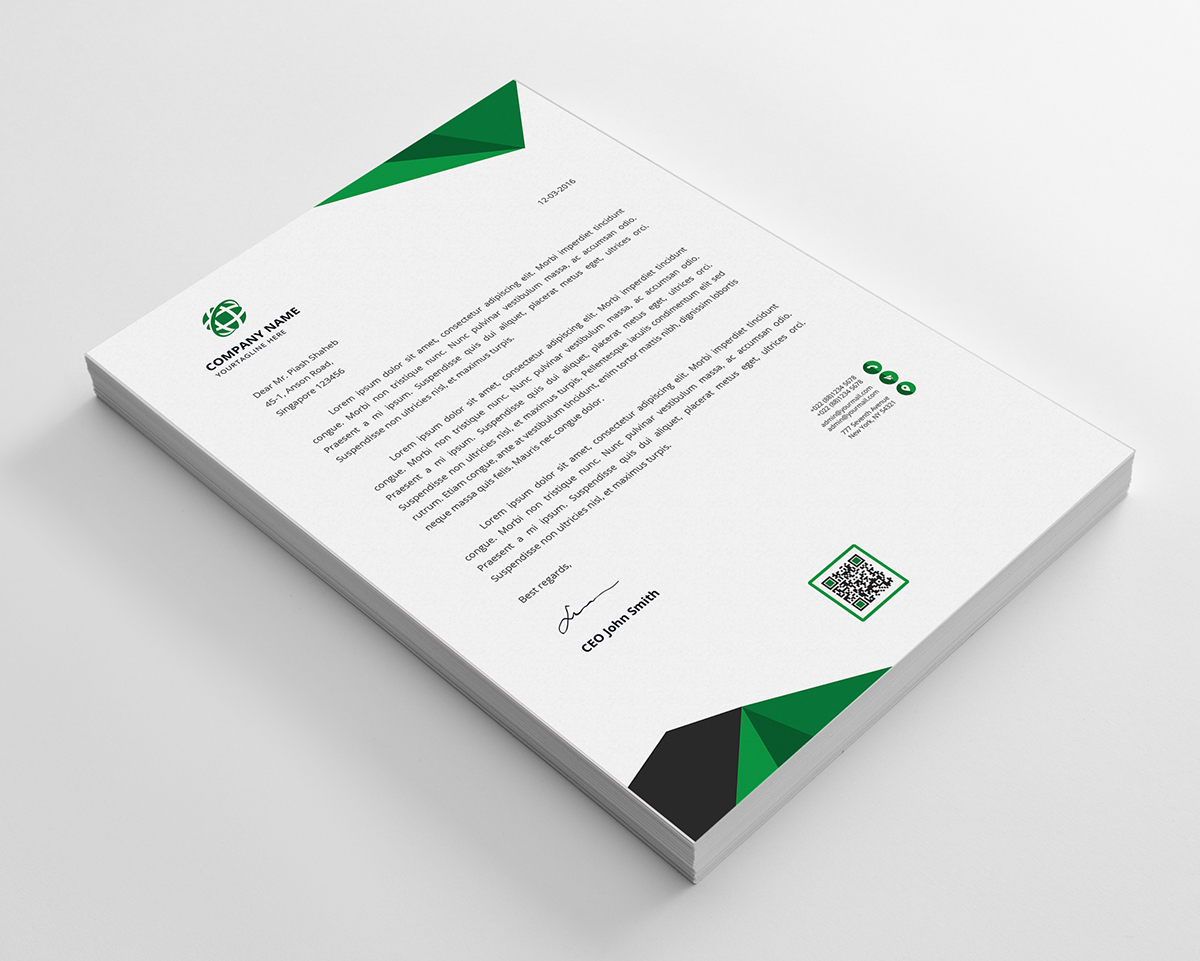 a4 blue business colorful corporate creative gradient green grey identity informative Innovative ISO letter letterhead