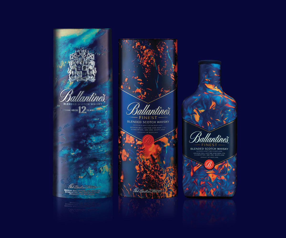 Artist Seires Whisky scotland Leif Podhajsky neoprene ballantine's alcohol art design