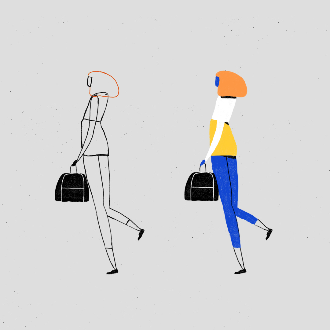 Character design  design Travel buenos aires city employees Work  bags color