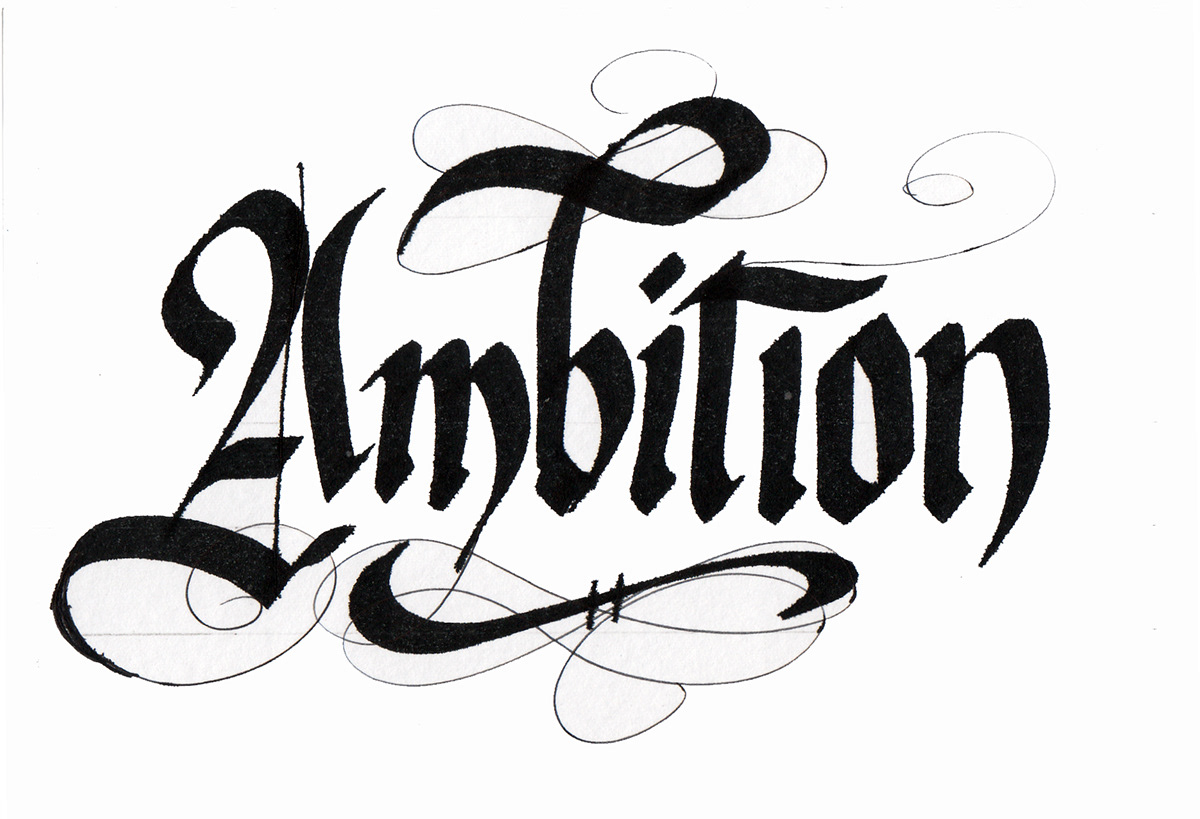 Blackletter Calligraphy Calligraphy   parallel pen