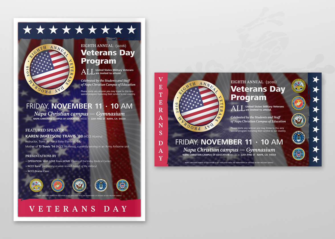Veterans Day flag Education poster Presentation Slide