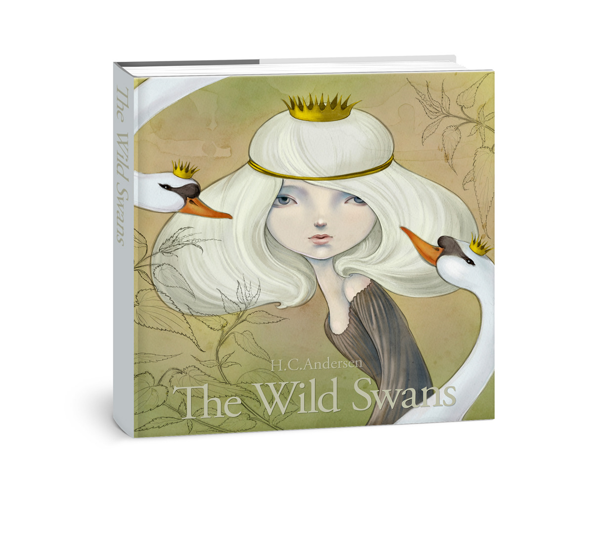 book cover children book illustratio fairy tale andersen book illustration cover swans Wild Swans