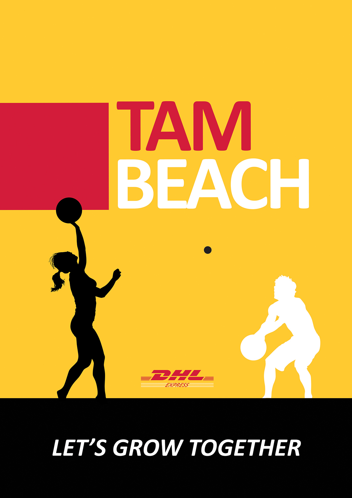 team building DHL express DHL Express rimini beach volley frisbee tambeach Tam poster graphic