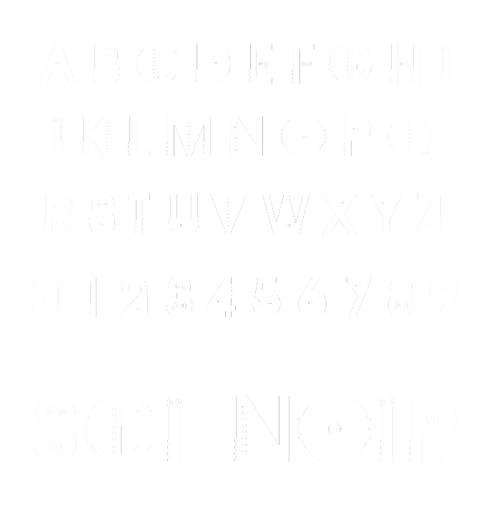 justin buto sci noir Typeface