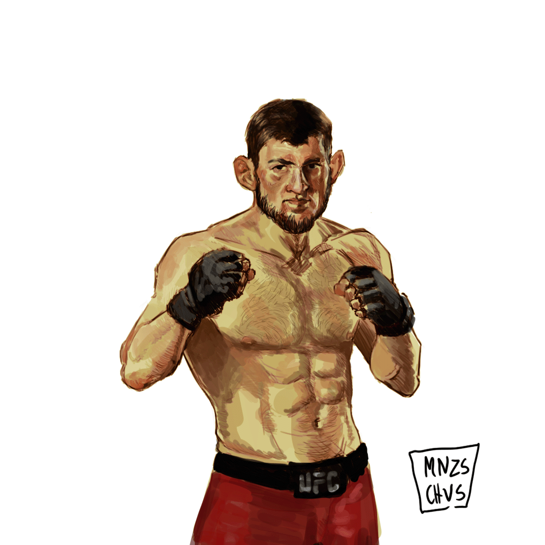 UFC fight battle MMA Character artwork digital illustration sketch