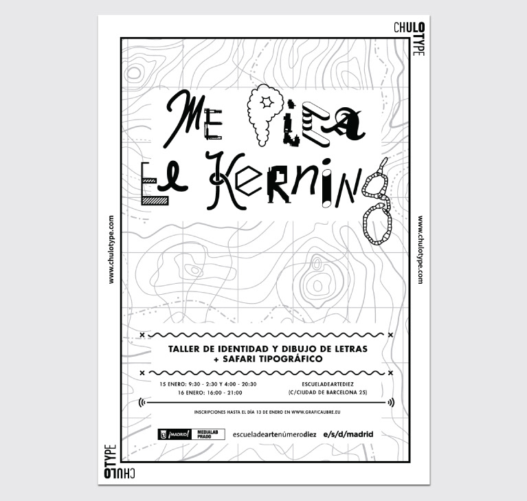identity poster type Web digital publication madrid workshops fanzine