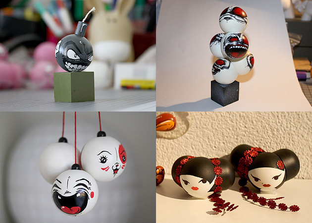 balls pingpong sculpture paint Customize Create recycling strange uncommon 2much