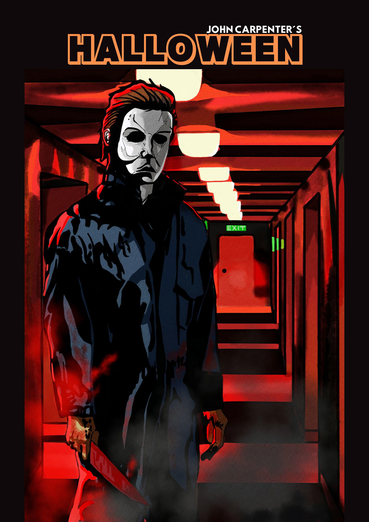 poster ILLUSTRATION  artwork sketch Drawing  editorial publishing   michael myers Halloween
