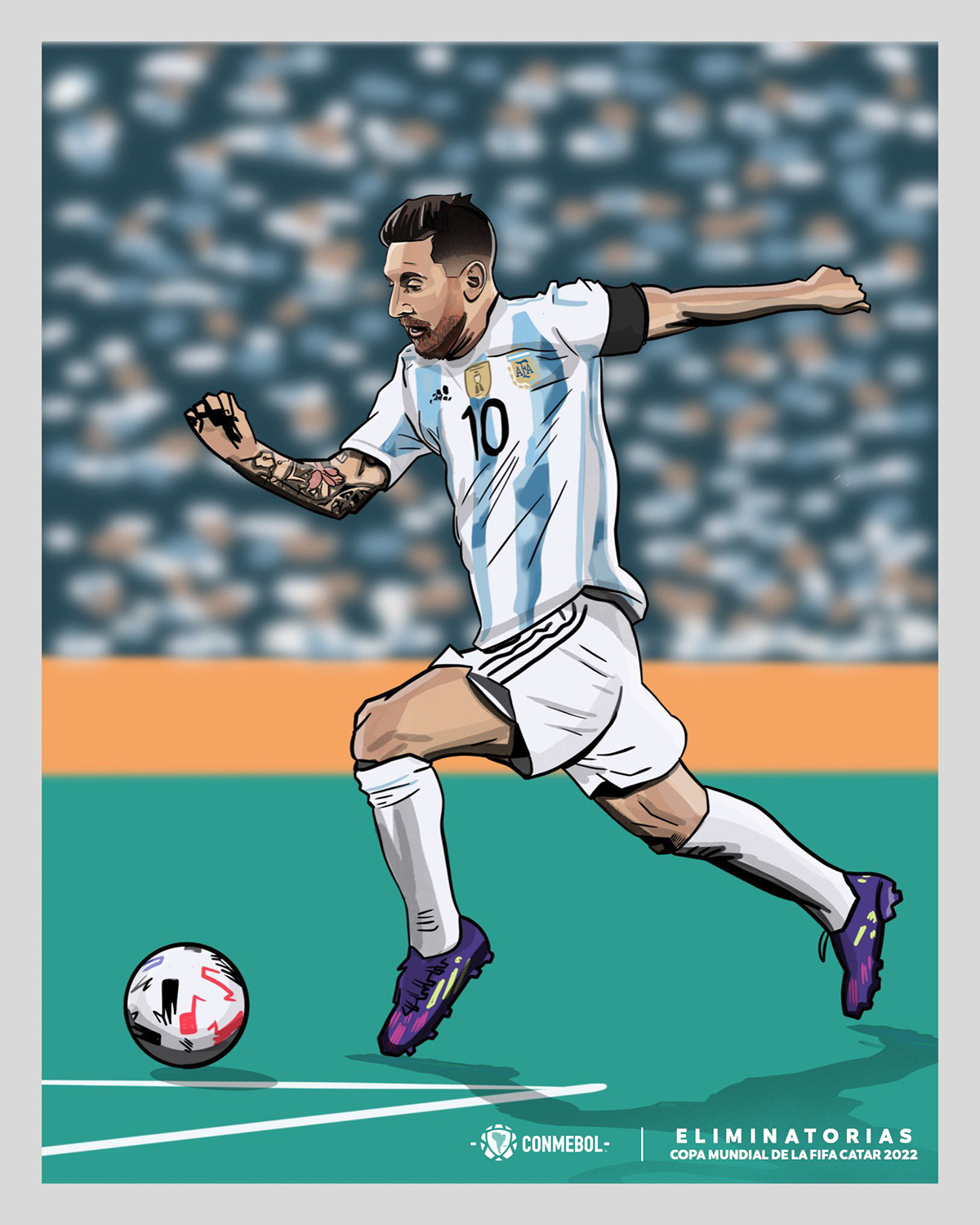 argentina Brasil Conmebol Digital Art  football ILLUSTRATION  messi Neymar soccer world cup