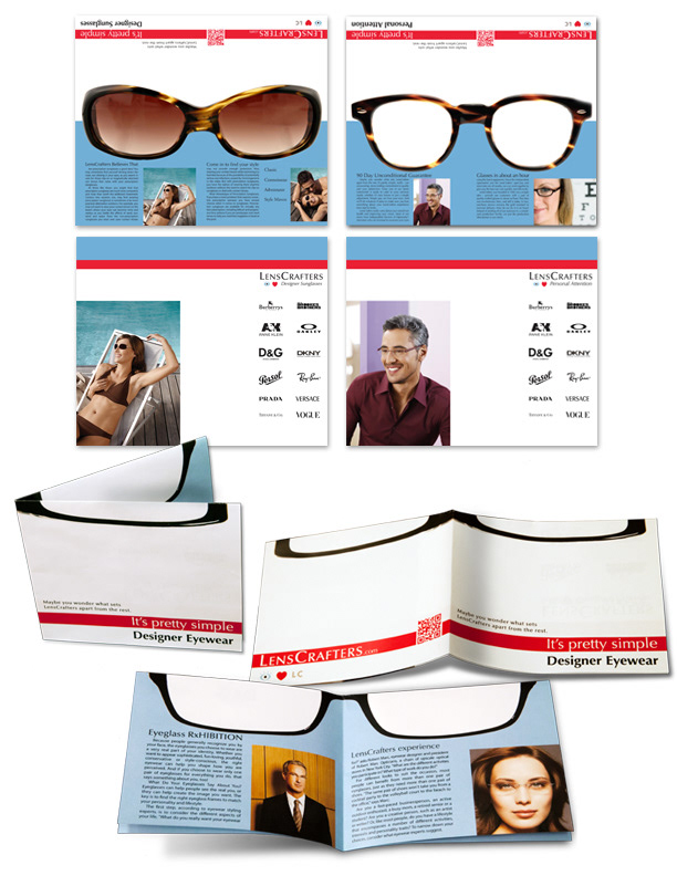 lenscrafters brochure glasses qr folding series