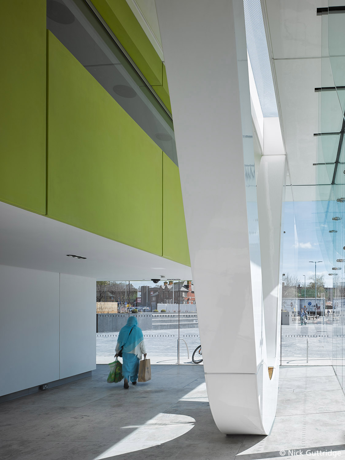 architectural photographer bus station contemporary glass transportation public building