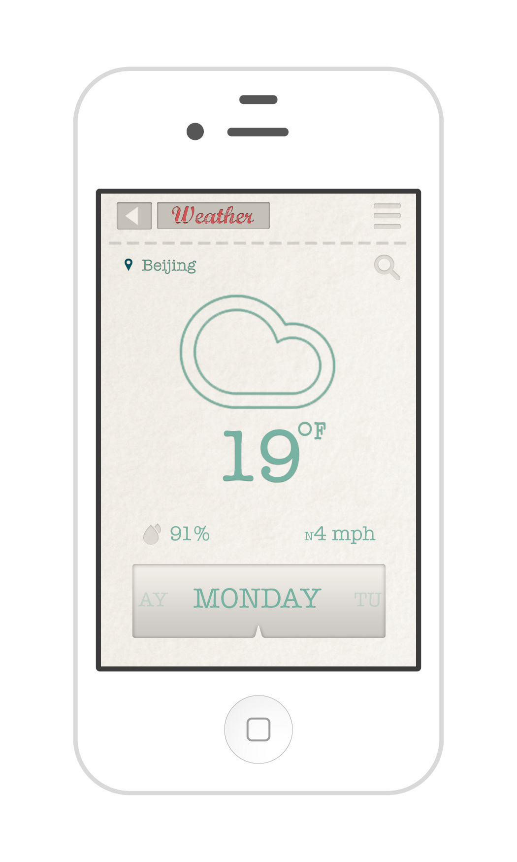 red umbrella user interface Mobile app ios app interface interface design