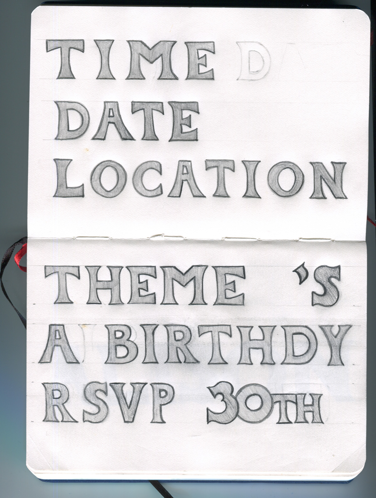 hand-lettering Watercolours pencil lettering invitation design