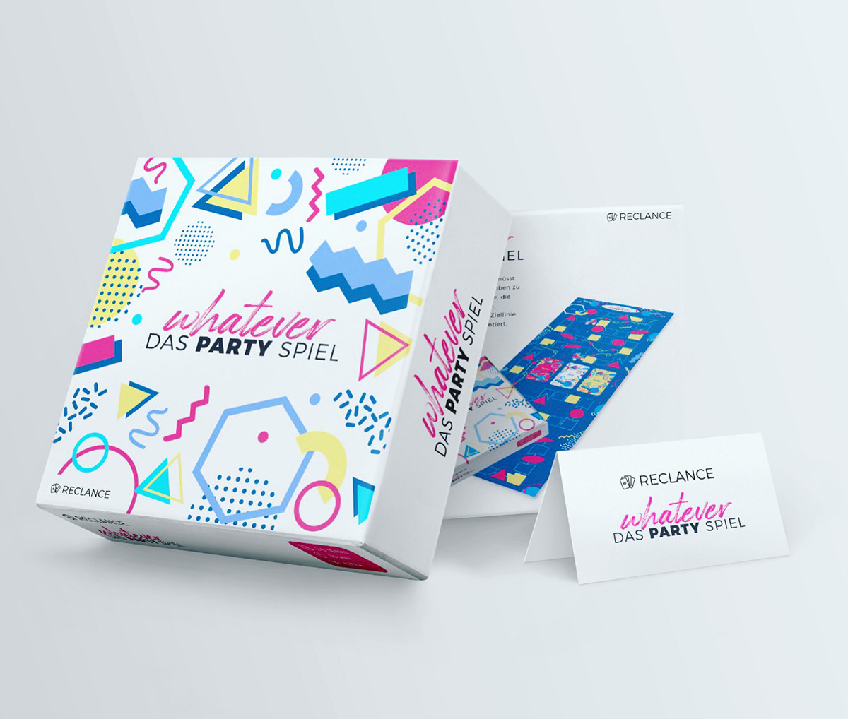 boardgame branding  corporatedesign Packaging party spielentwicklung trailer whatever