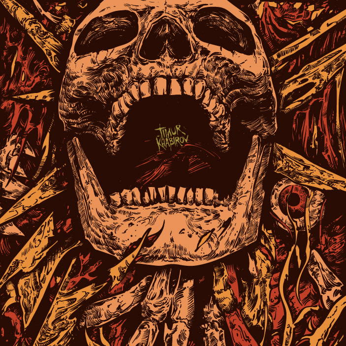 timur khabirov Illustrator skulls leafs beast slaughterforthedaddy