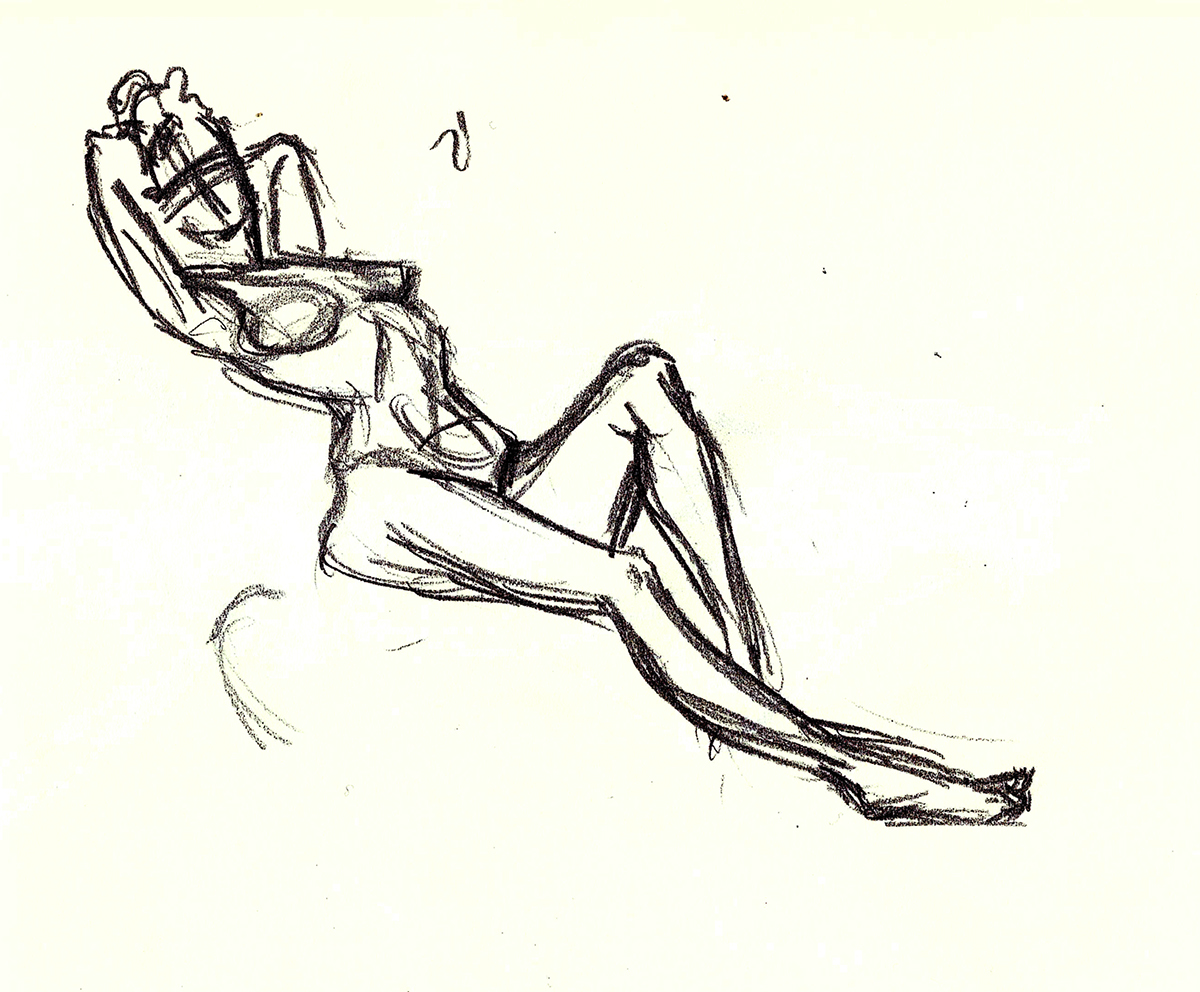 nude anatomy sketch Gesture Drawing life drawing