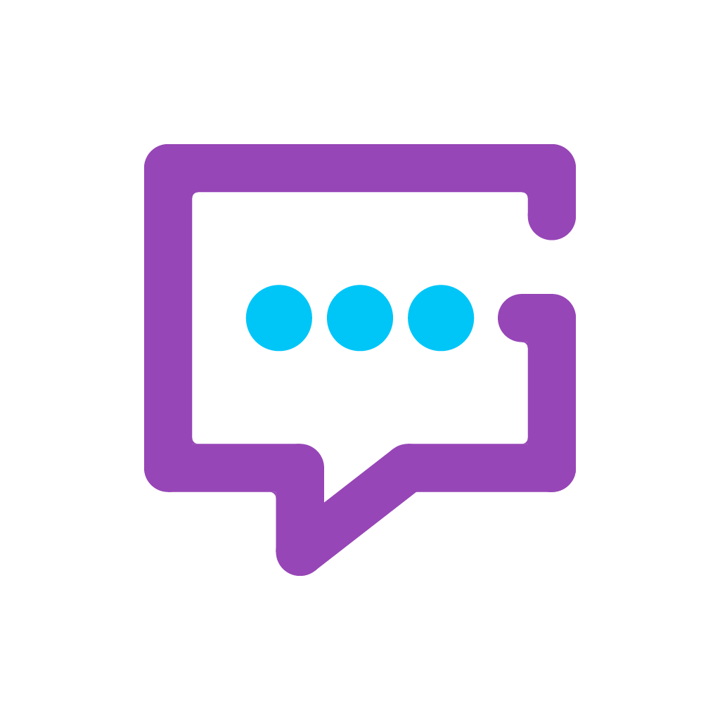 redesign logo purple Chat communication