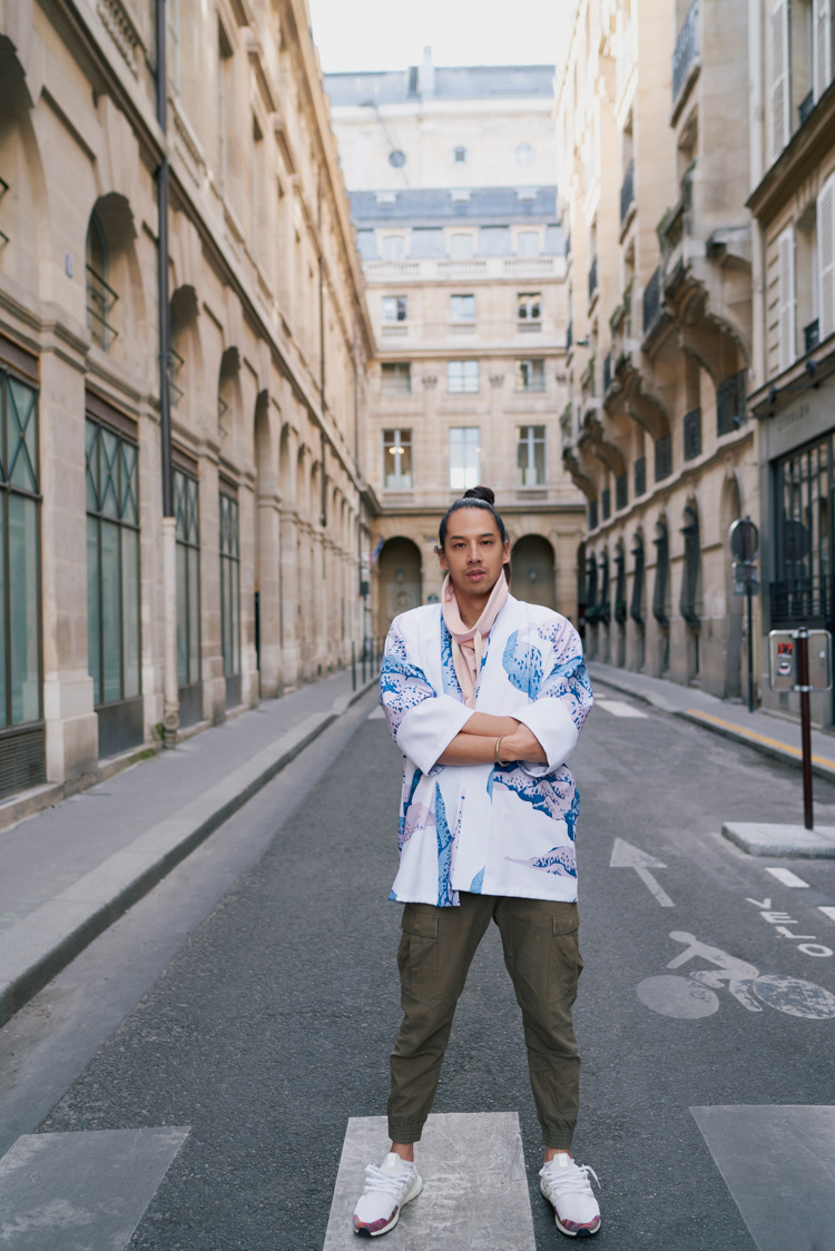 kimono Paris lâm hua streetstyle