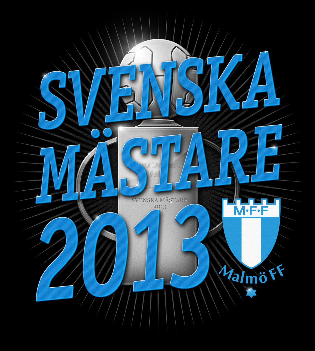 Champions mästare SM Guld Malmö FF mff t-shirt design football soccer