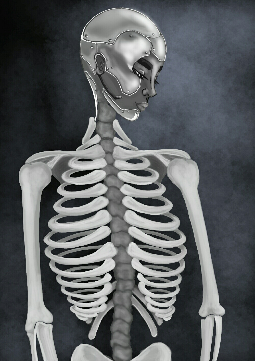 ILLUSTRATION  painting   girl Character digital skeleton