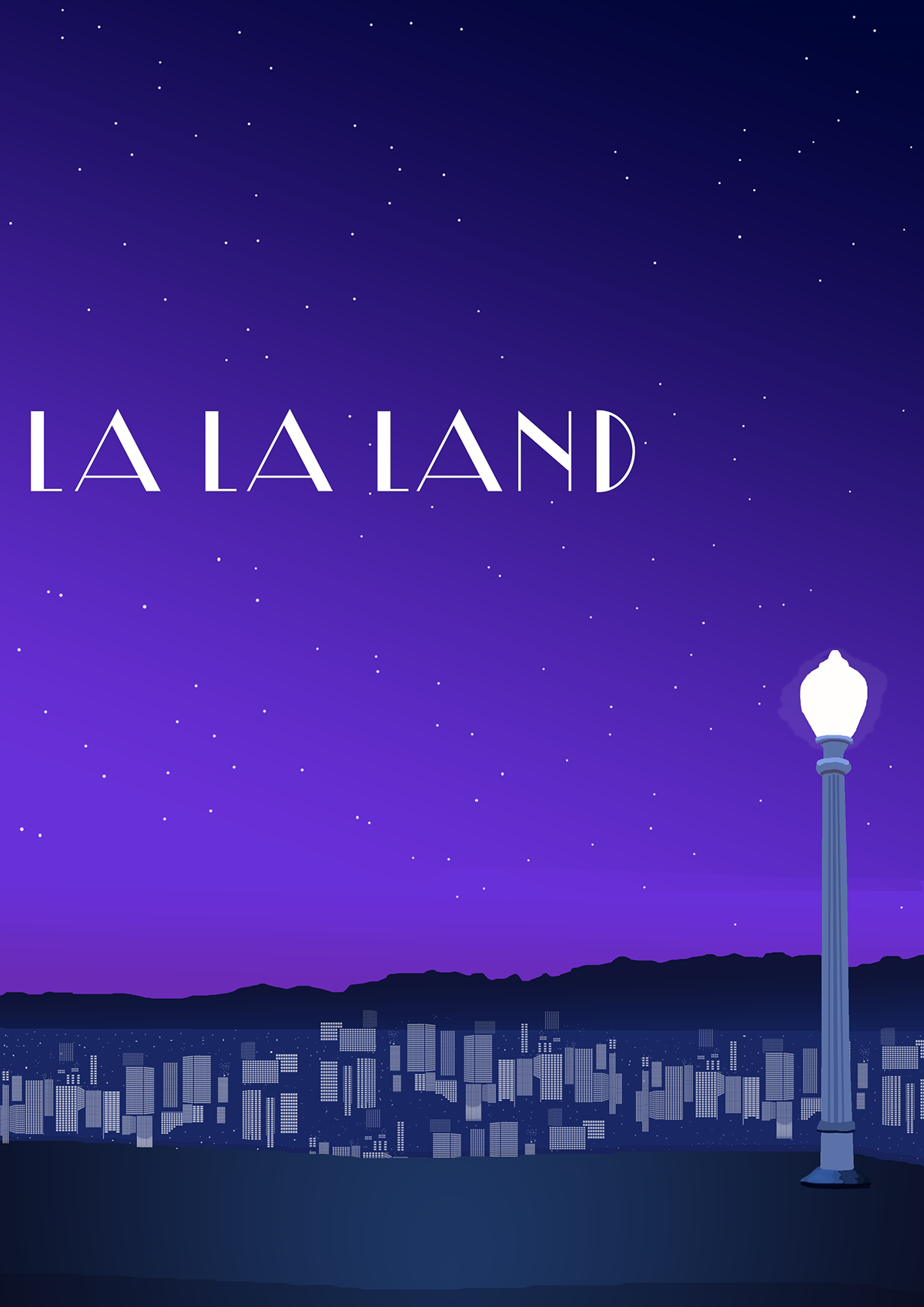 Lala Land la la land oscar Ryan Gosling emma stone hollywood movie Oscars poster vector