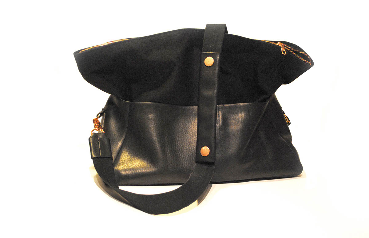 leather sewing design Fashion  Urban luxury accessories duffel bag copper canvas
