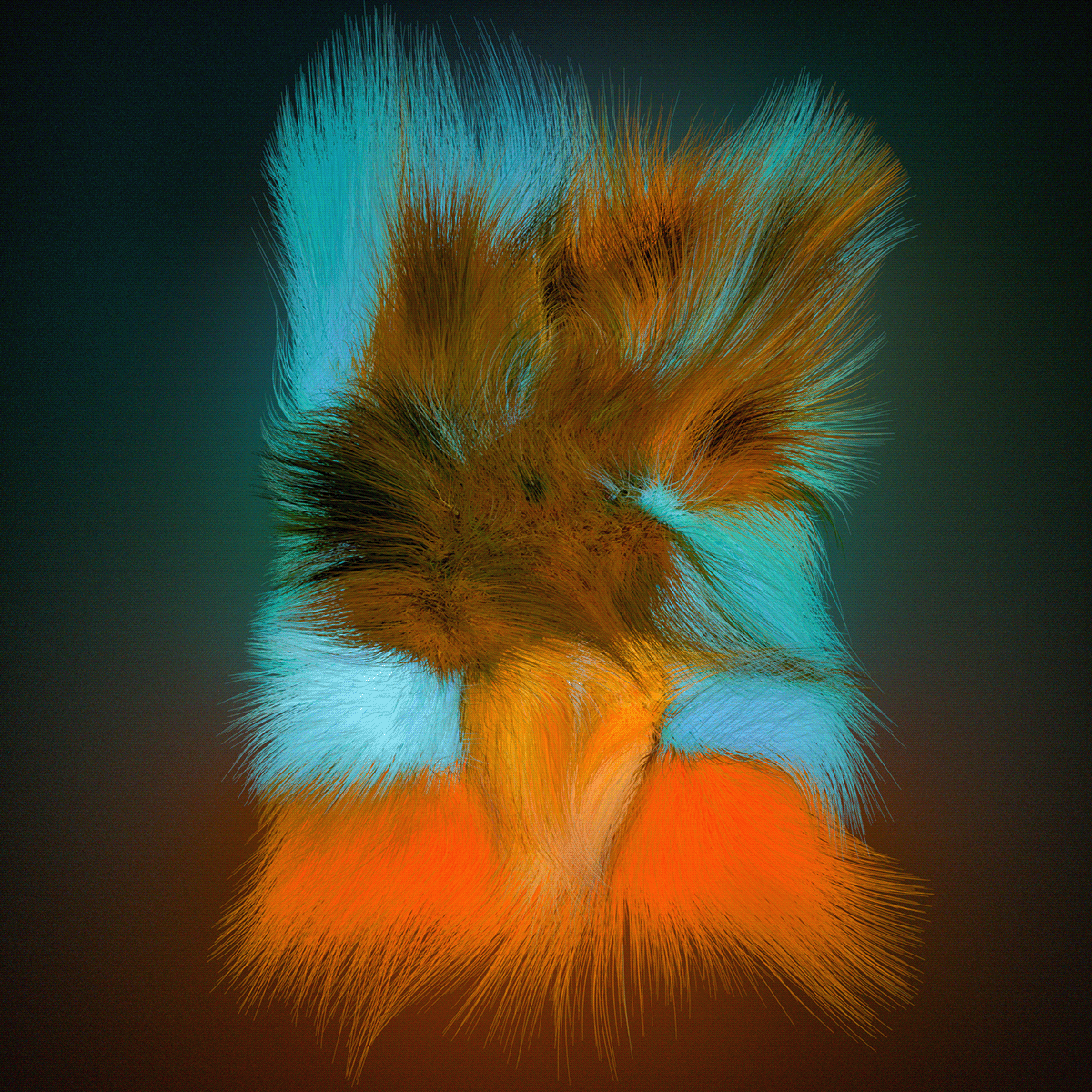 3D art c4d Fur octane particles xparticles