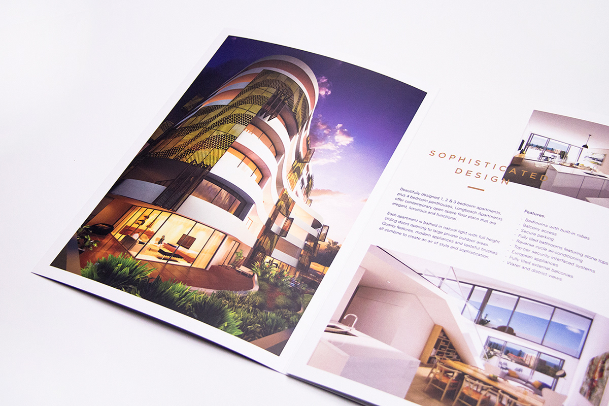 brochure Sydney Apartments beach lifestyle print Visual Communication Logotype visual identity