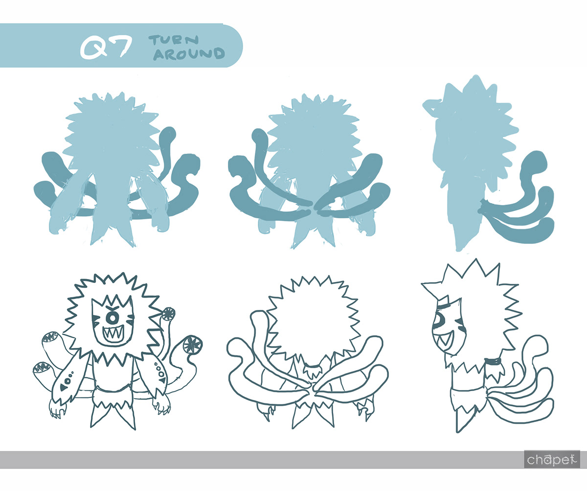 cartooncharacter cartoon Character characterdesign vectorart vector monster yeti alien snow sketch Silhouette