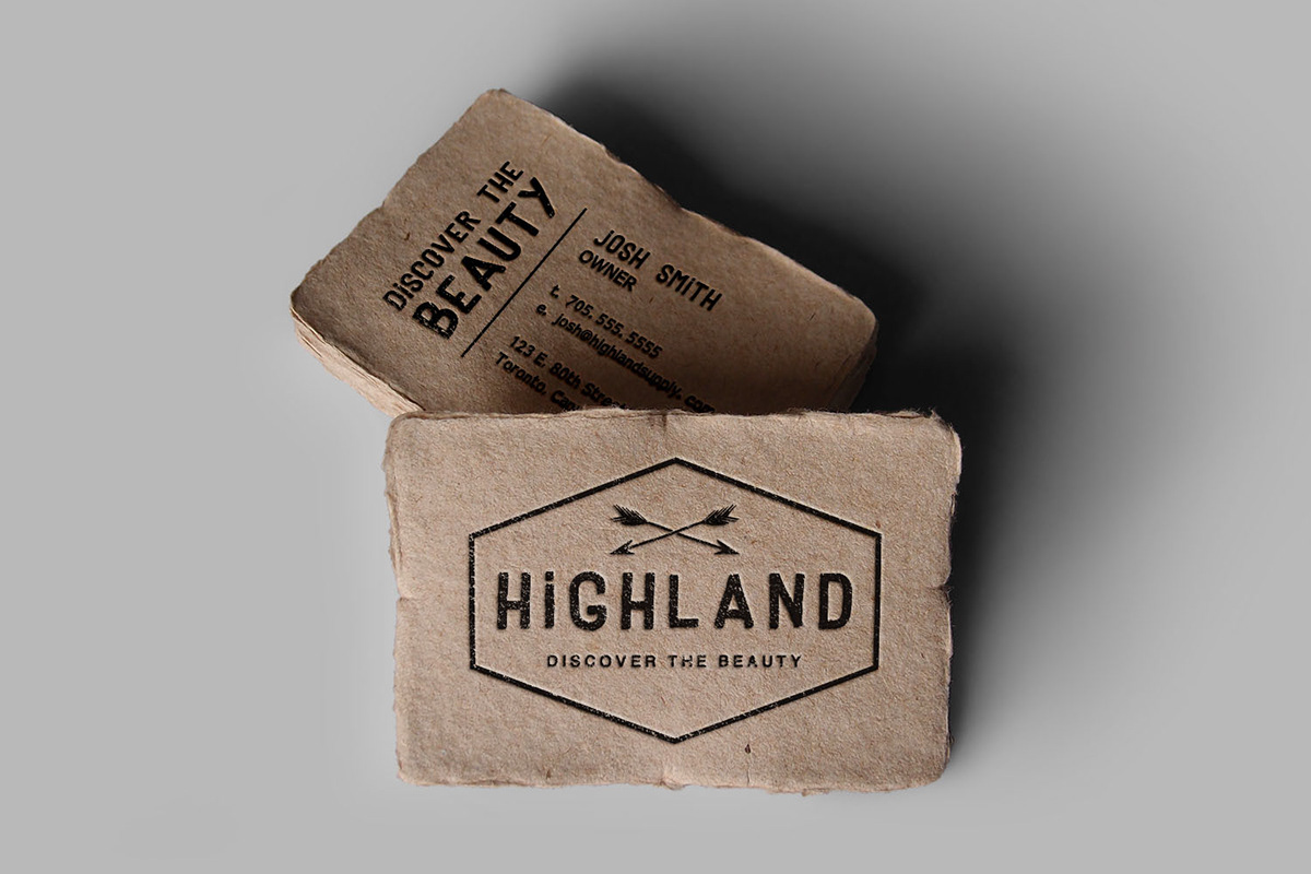 Outdoor logo business card Clothing rustic vintage
