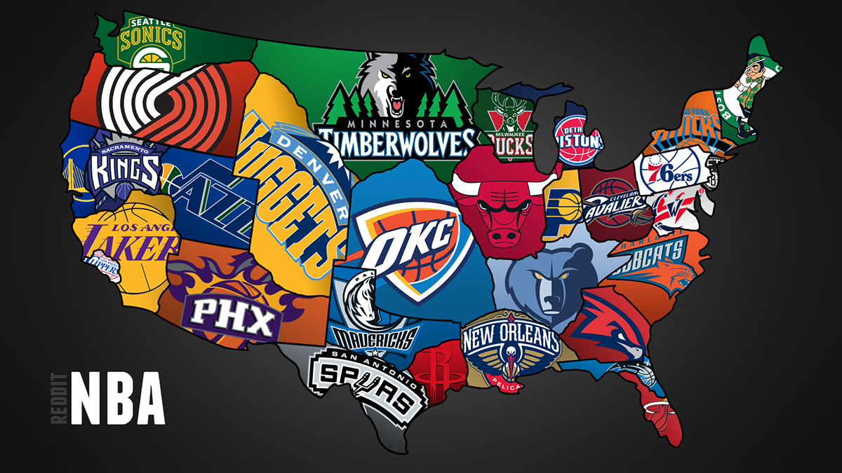 NBA map