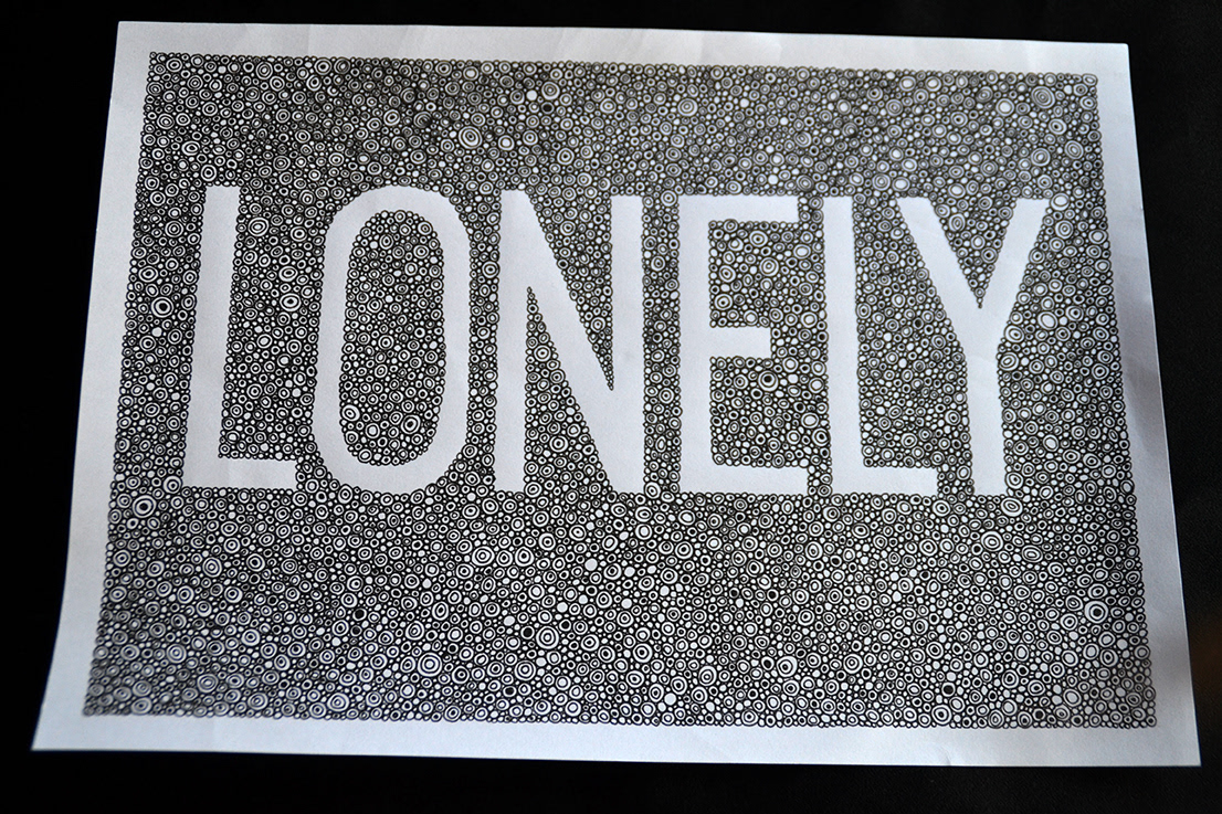 lonely handwriting frame