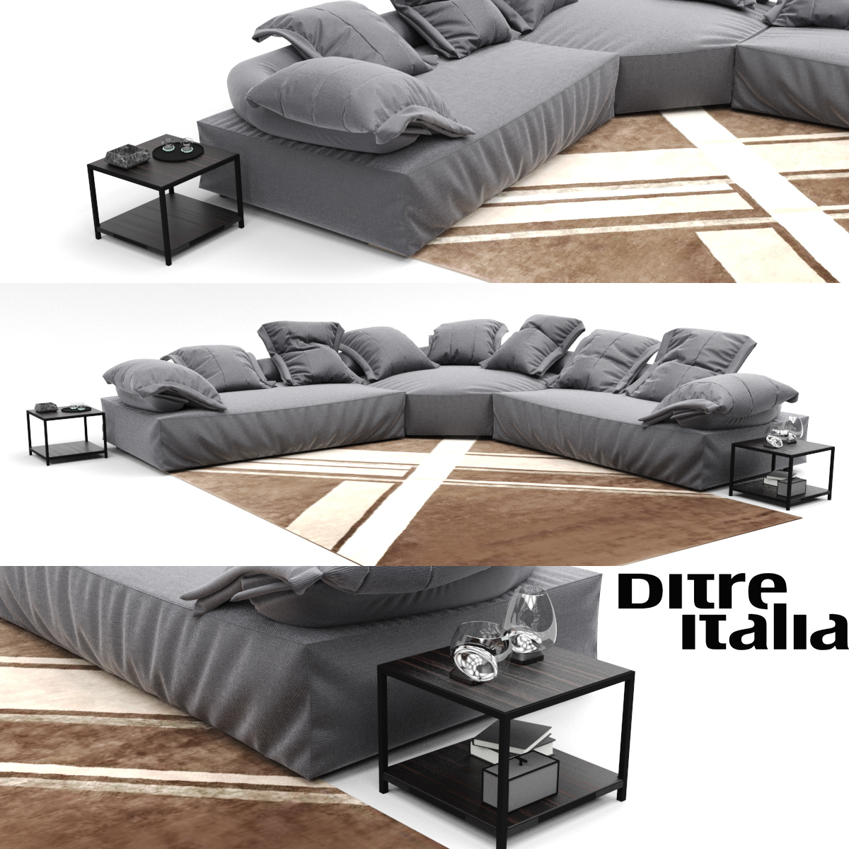sofa corner Italy Fashion  luxury Interior modern ditreitalia Flick Flack 