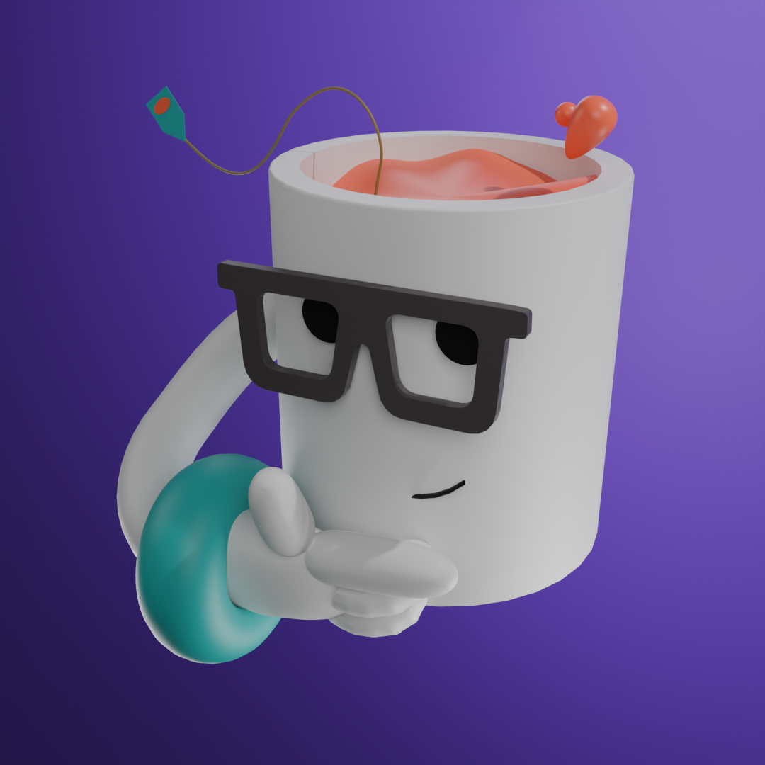 cartoon cup design 3D cute ILLUSTRATION  Character design 