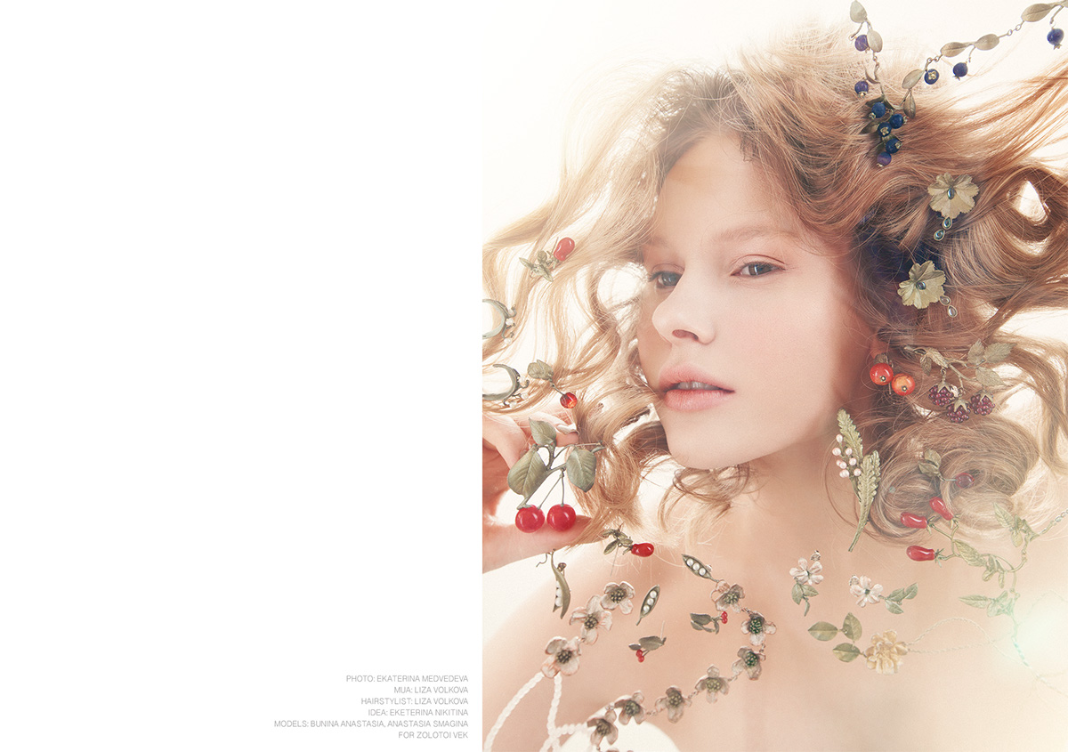 Michael Michaud jewelry models model beauty berries Flowers