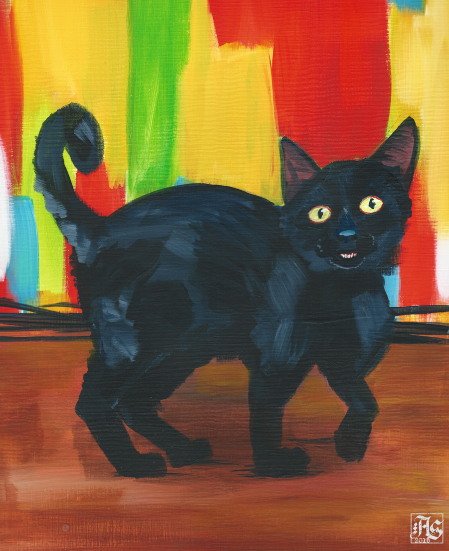 Cat animal painting  