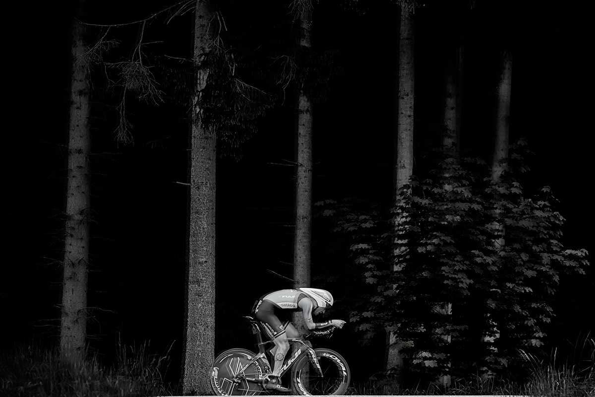sports Cycling cyclist race tour black and white bw