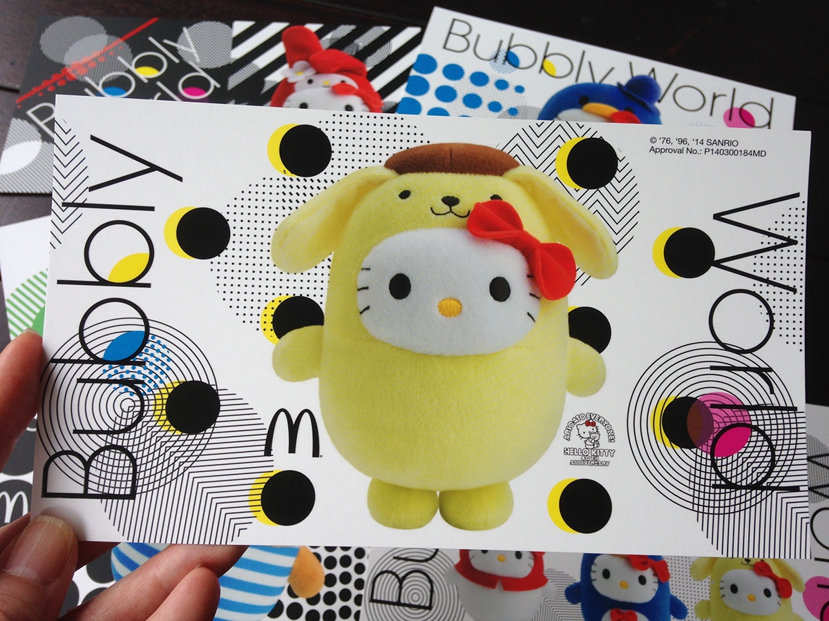hello kitty bubbly world McDonald's Toy toy Fashion  hello postcard print mcdonald's solarmoonstudio