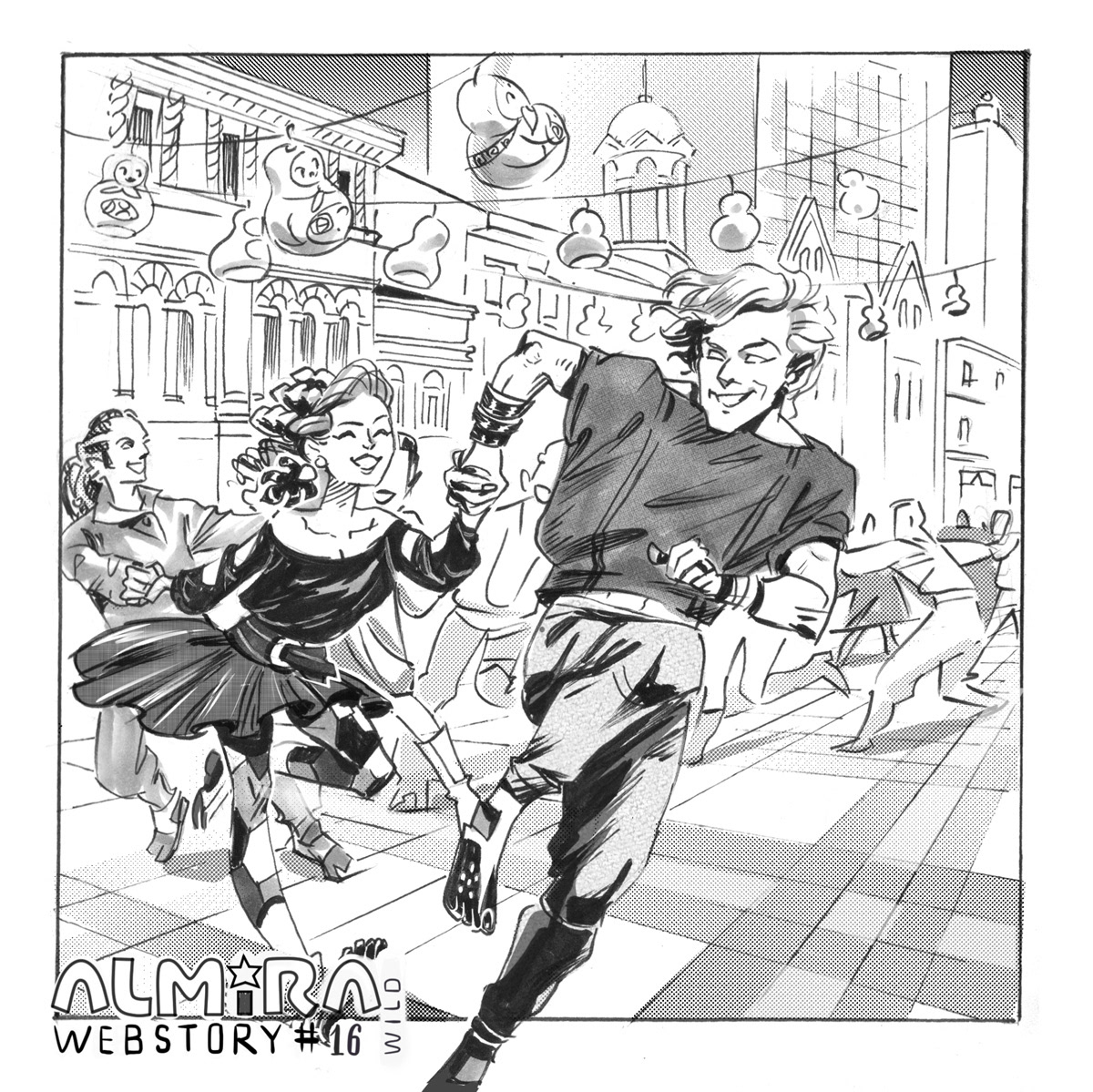 inktober inktober2019 neresta Scifi almira webcomics comics ILLUSTRATION girls future