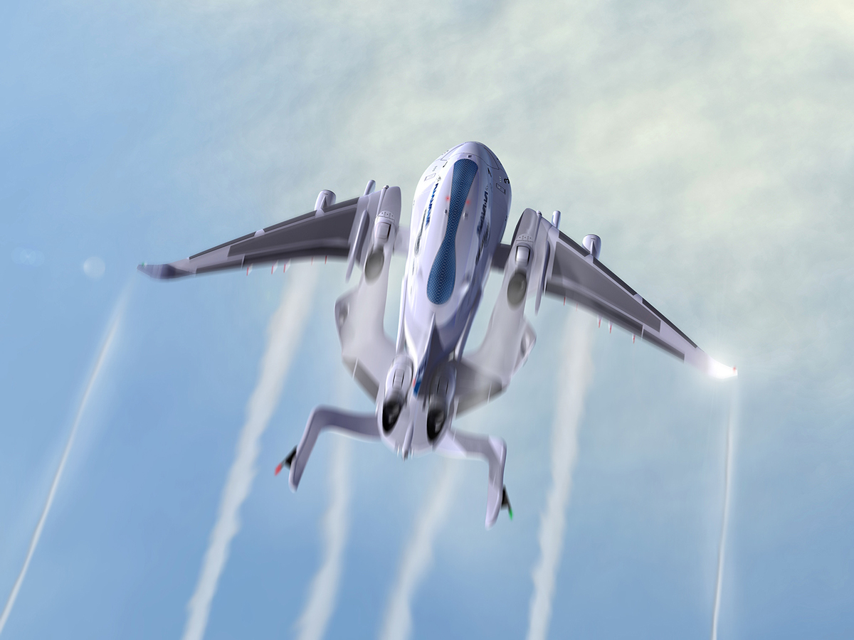 airplane concept Aerospace aeronautical industrial future green