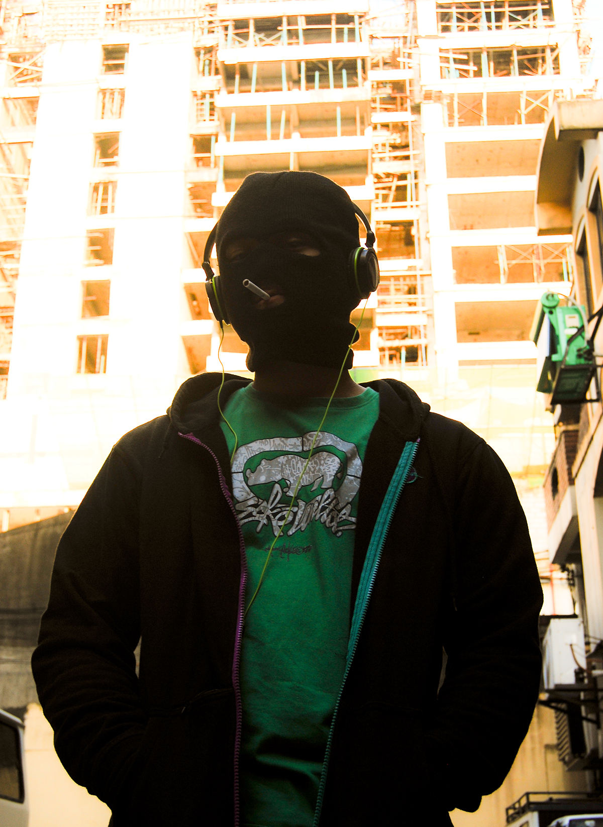 portrait Urban paolo bagaman hip-hop smoking cigarettes black hoodie msantosviola