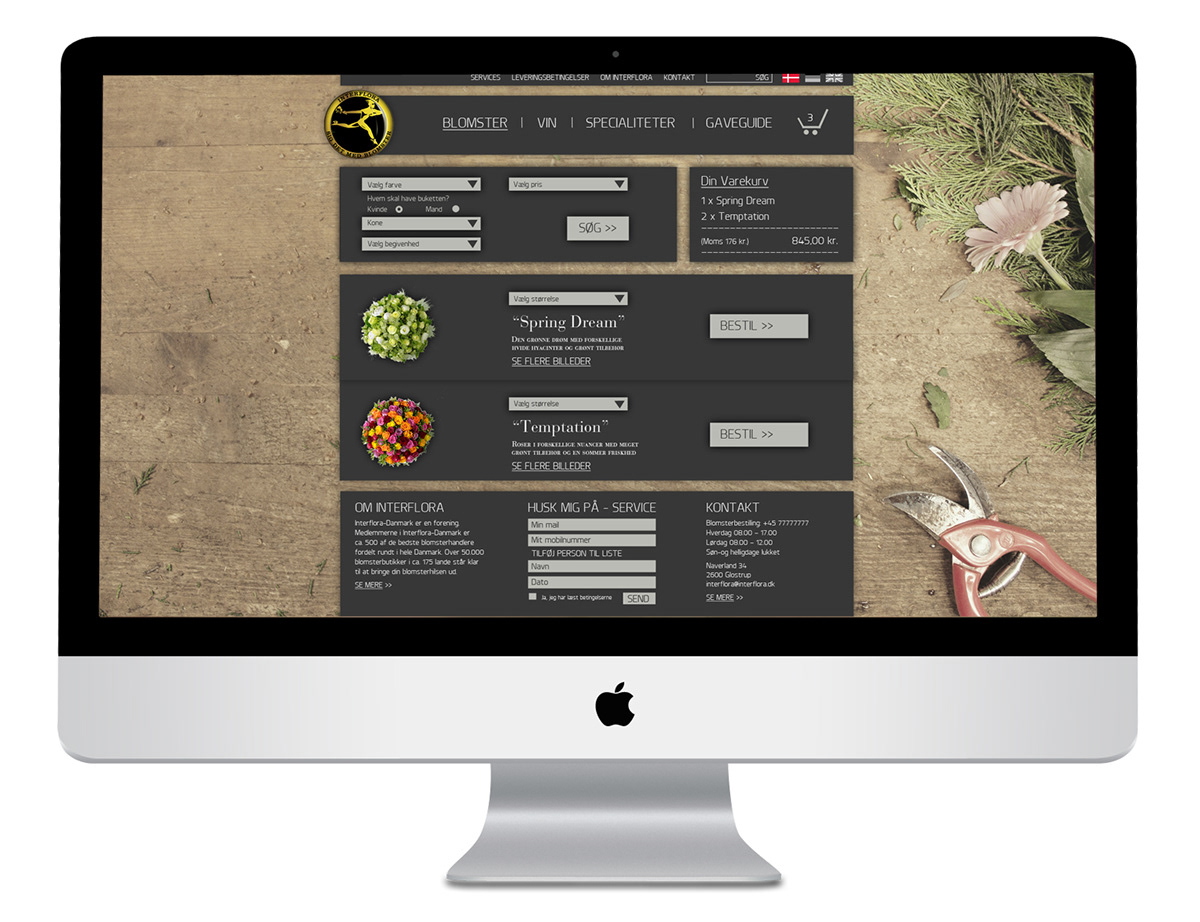 interflora Web design Corporate Identity online shop
