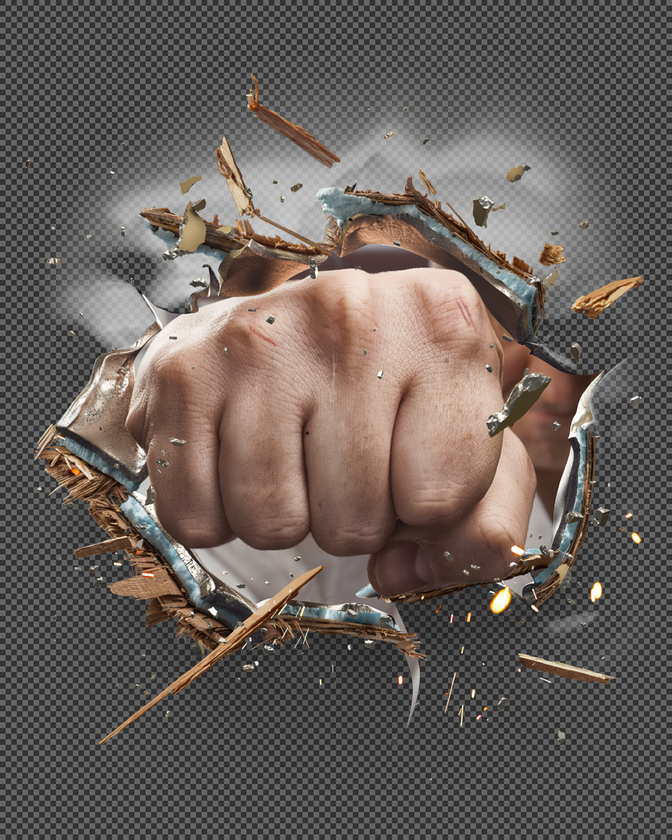 karate fist metal subway fight destruction