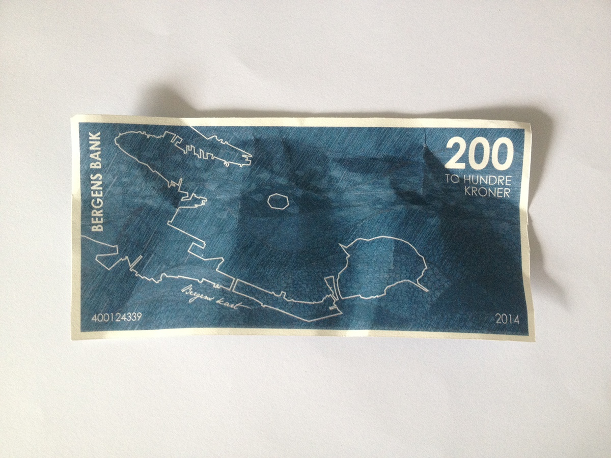 Banknote two hundred money Bergen
