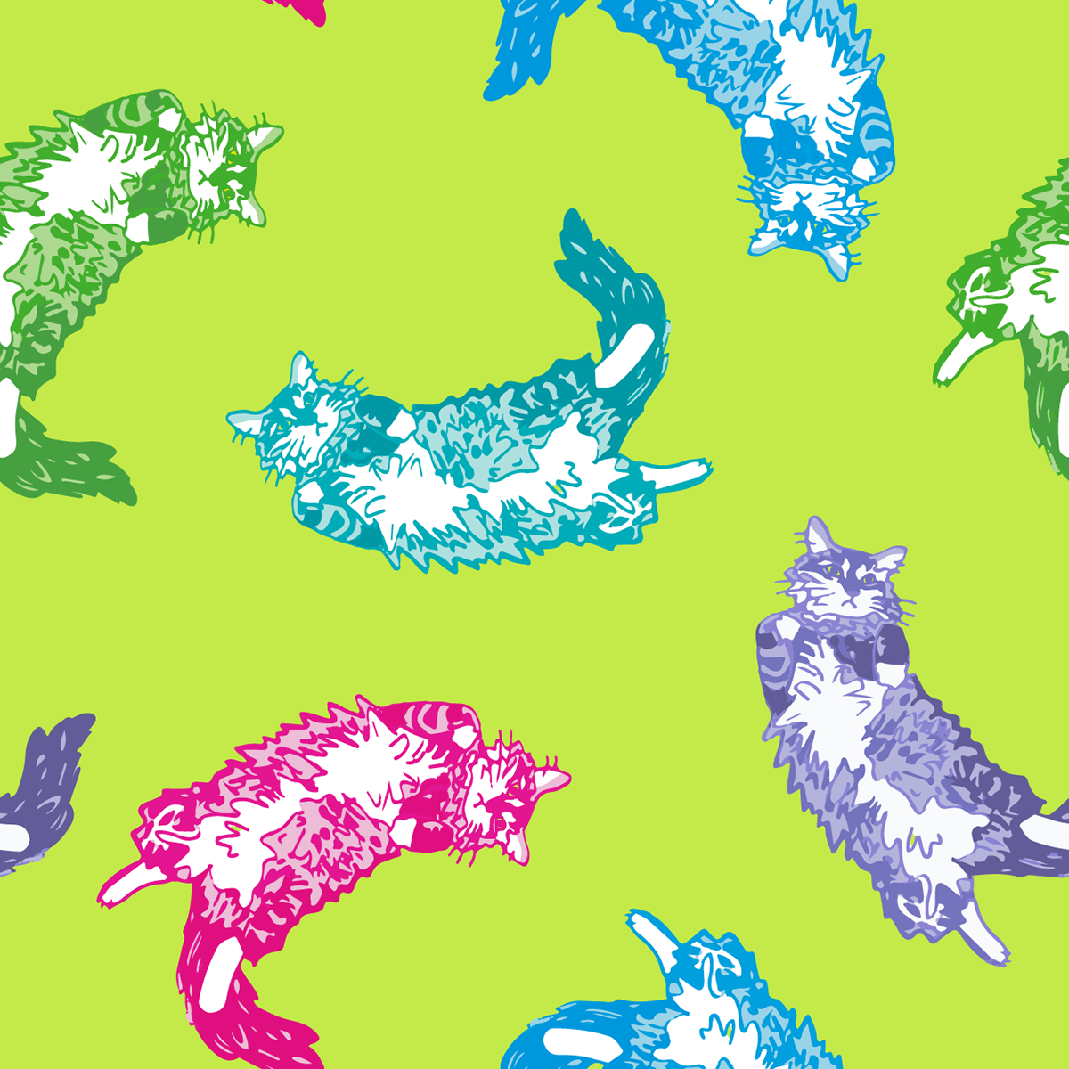 Surface Pattern  pattern  repeat  cats