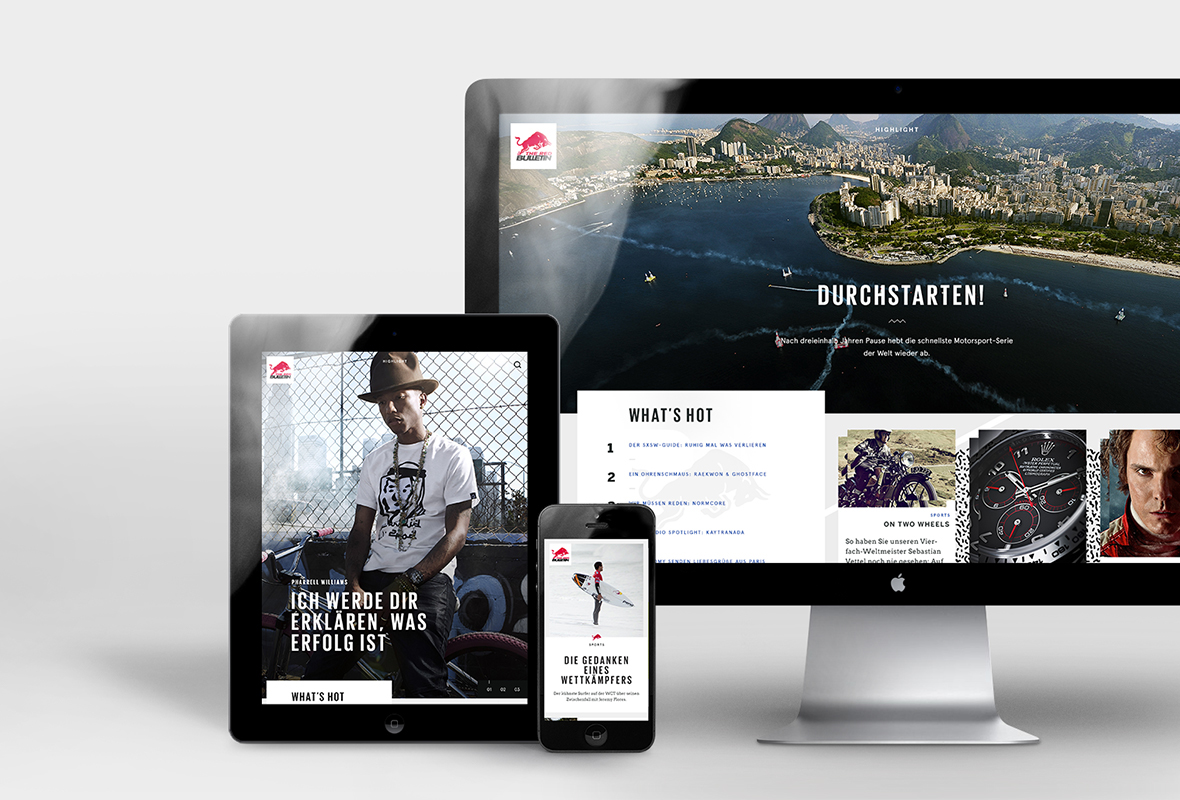 Red Bull red bulletin Responsive design Website